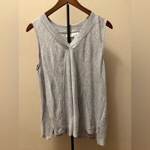 Sigrid Olsen Linen Stripe Tank Top